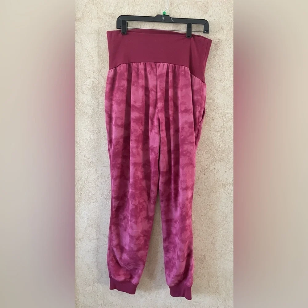 Old Navy Pink Tie-Dye Maternity Jogger Pant Size Large NWT